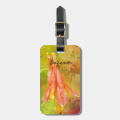 Abstract van de Bloem van de Kolommen Aangepast Bagagelabel (Voorkant verticaal)