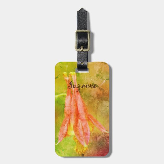 Abstract van de Bloem van de Kolommen Aangepast Bagagelabel (Voorkant verticaal)