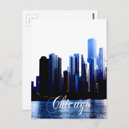 Abstract van de effecten van het centrum van Chica Briefkaart (Voorkant / Achterkant)