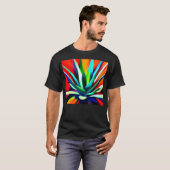 Abstract van een kleurrijke Agave T-shirt (Voorkant volledig)