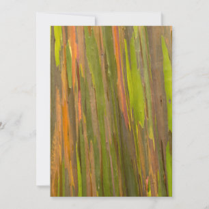 Abstract van eucalyptusbast bedankkaart