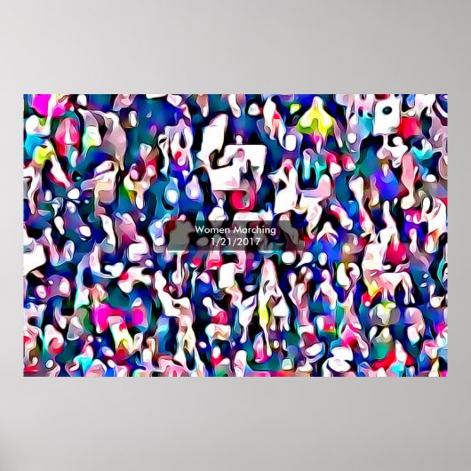 Abstract van Foto op the March for Women Protest Poster (Voorkant)