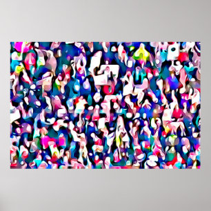 Abstract van Foto op the March for Women Protest Poster