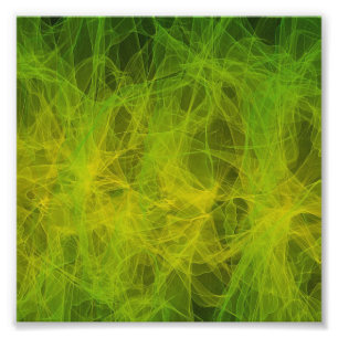 Abstract van groene en gele lichten foto afdruk