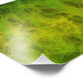 Abstract van groene en gele lichten foto afdruk (Hoek)