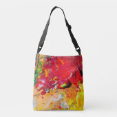 Abstract van het kleurrijke artistieke palet crossbody tas (Achterkant)