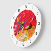 Abstract van het kleurrijke artistieke palet grote klok (Hoek)