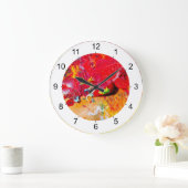 Abstract van het kleurrijke artistieke palet grote klok (Huis)