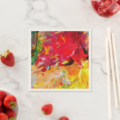 Abstract van het kleurrijke artistieke palet servet (Insitu)