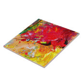 Abstract van het kleurrijke artistieke palet tegeltje (Zijkant)