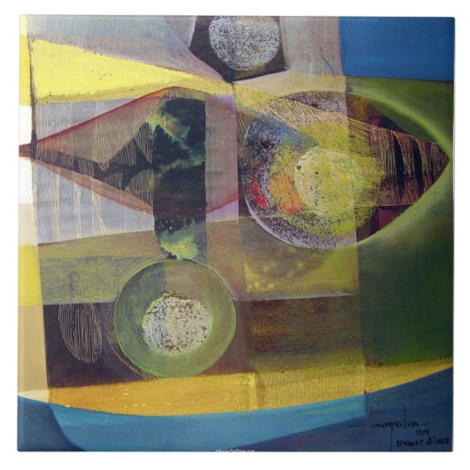 Abstract van het landschap Buenos Aires 22x17,25 Tegeltje (Voorkant)