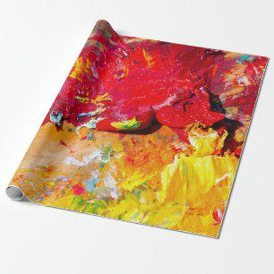 Abstract van het palet van de kunstenaar cadeaupapier