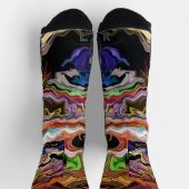 Abstract van kleuren Orquidia in duisternis Sokken (Top)