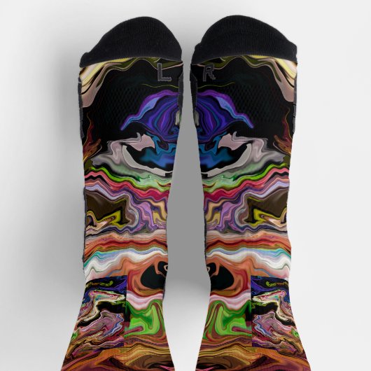 Abstract van kleuren Orquidia in duisternis Sokken (Top)