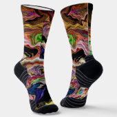 Abstract van kleuren Orquidia in duisternis Sokken (Gebogen)