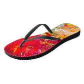 Abstract van Kleurrijk Kunstenaars Palet Teenslippers (Schuin)