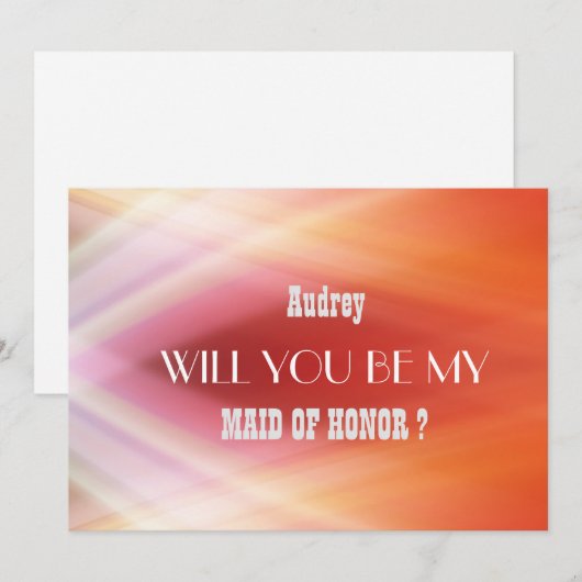 Abstract van kleurrijke wil je mijn erfgenaam zijn kaart (Voorkant / Achterkant)