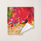 Abstract van kunstpalet bad handdoek (Wasdoekje)