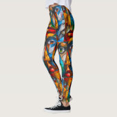 Abstract van meisje leggings (Links)