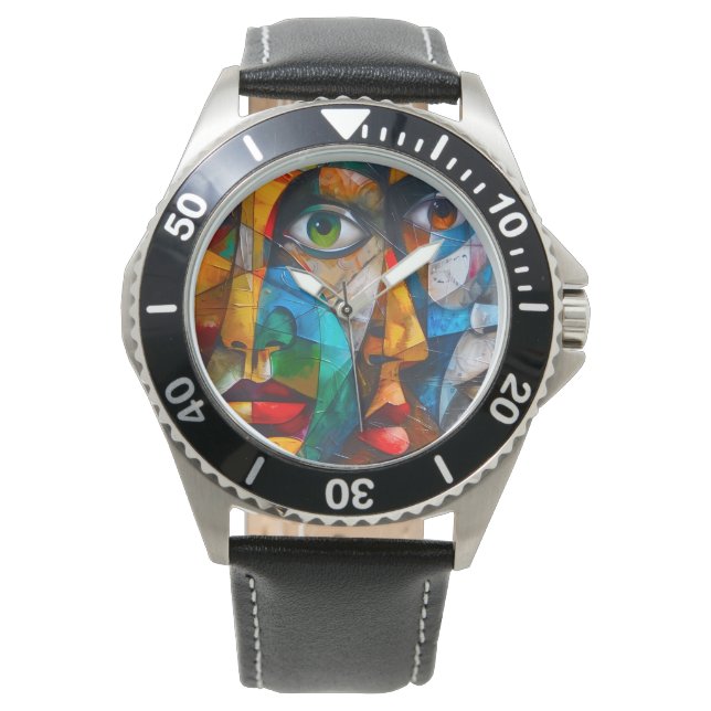 Abstract van meisjes horloge (Voorkant)