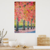 Abstract van Napa Valley-bomen Poster (Keuken)