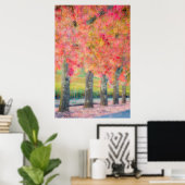 Abstract van Napa Valley-bomen Poster (Thuiskantoor)