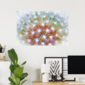 Abstract van paardenbloempluis poster (Thuiskantoor)