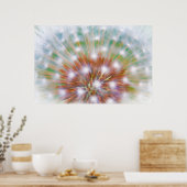 Abstract van paardenbloempluis poster (Keuken)