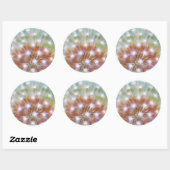 Abstract van paardenbloempluis ronde sticker (Vel)