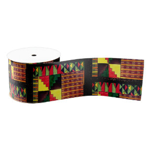 Abstract van prachtige kleuren in Afrika Grosgrain Lint