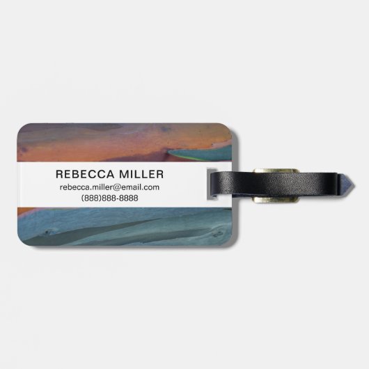 Abstract van regenbooggbomen bagagelabel (Achterkant horizontaal)