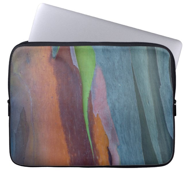 Abstract van regenbooggbomen laptop sleeve (Voorkant)