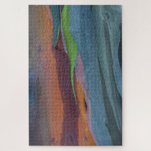 Abstract van regenbooggbomen legpuzzel