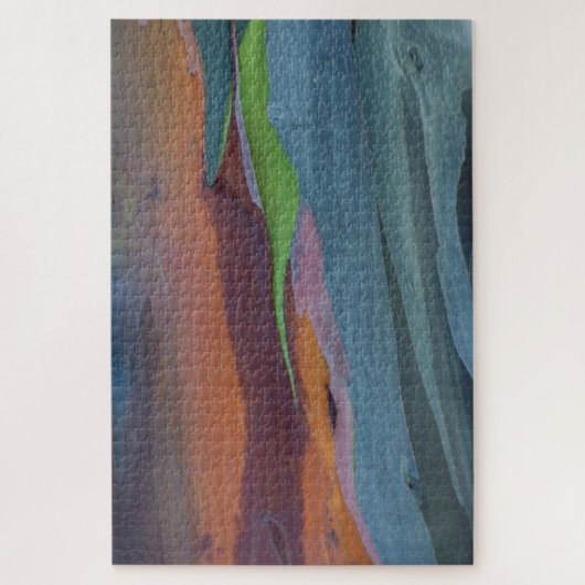 Abstract van regenbooggbomen legpuzzel (Verticaal)