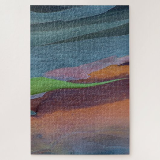 Abstract van regenbooggbomen legpuzzel (Verticaal)