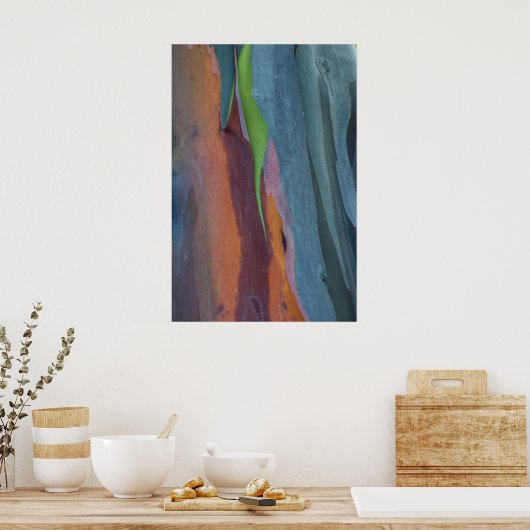 Abstract van regenbooggbomen poster (Keuken)