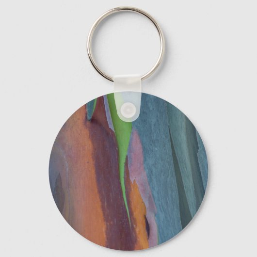 Abstract van regenbooggbomen sleutelhanger (Voorkant)