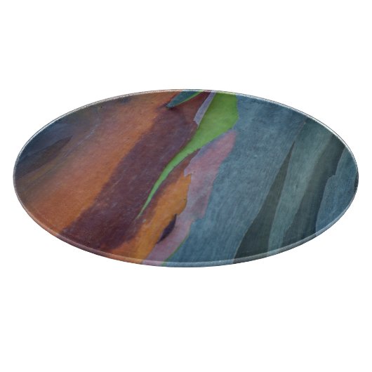 Abstract van regenbooggbomen snijplank (Hoek)