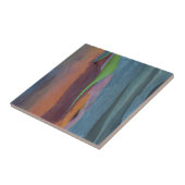 Abstract van regenbooggbomen tegeltje (Zijkant)