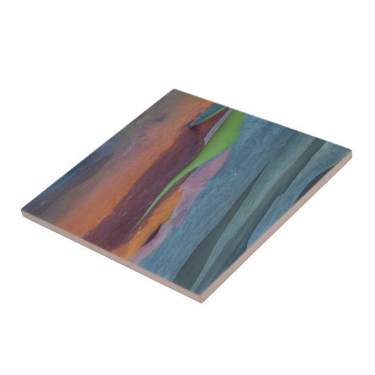 Abstract van regenbooggbomen tegeltje (Zijkant)