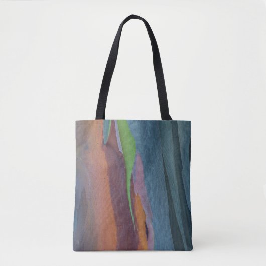 Abstract van regenbooggbomen tote bag (Voorkant)