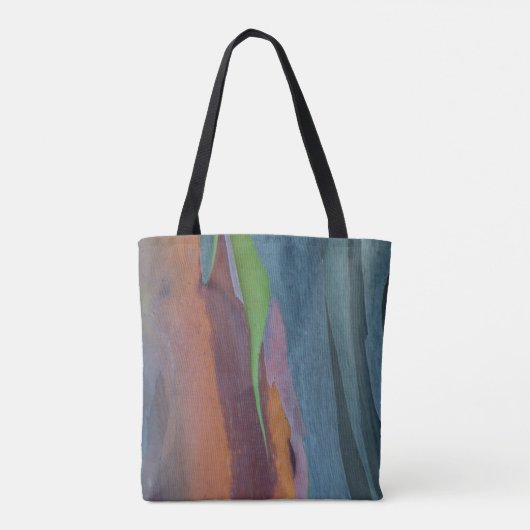 Abstract van regenbooggbomen tote bag (Achterkant)