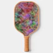 Abstract van Swirls van  Kleuren Geel Paarse Pickleball Paddle (Voorkant)