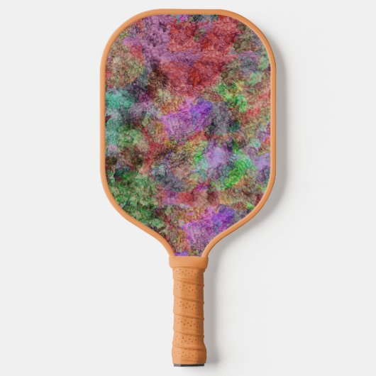 Abstract van Swirls van Kleuren Geel Paarse Pickleball Paddle (Voorkant)