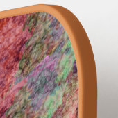 Abstract van Swirls van Kleuren Geel Paarse Pickleball Paddle (Links Detail)