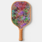 Abstract van Swirls van Kleuren Geel Paarse Pickleball Paddle (Achterkant)