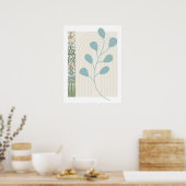 Abstract varenblad poster (Keuken)