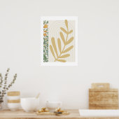 Abstract varenblad-Poster Poster (Keuken)