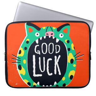 Abstract varkensgeluk laptop sleeve