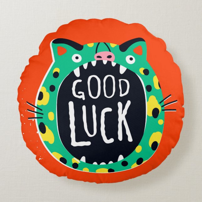 Abstract varkensgeluk rond kussen (Voorkant)